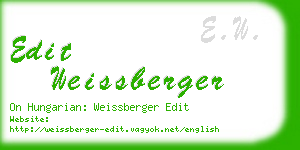 edit weissberger business card